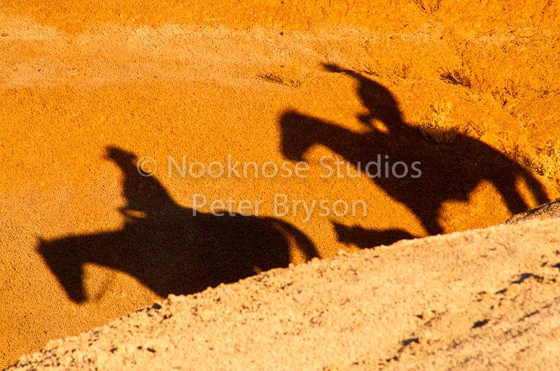 Horses- Silhouettes on Rock